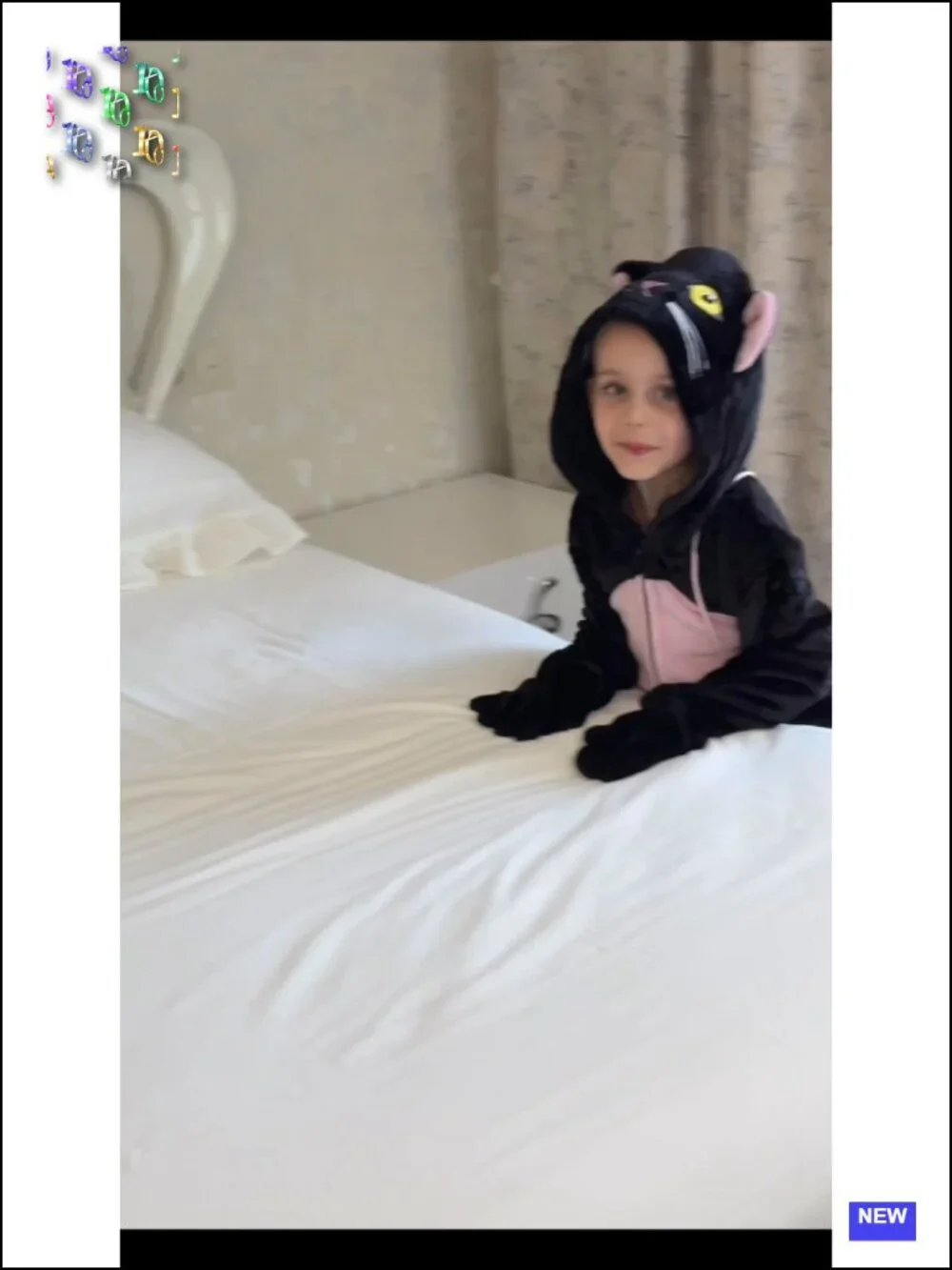Kids Cat Costume Onesie with Gloves & Purse Bag for Halloween